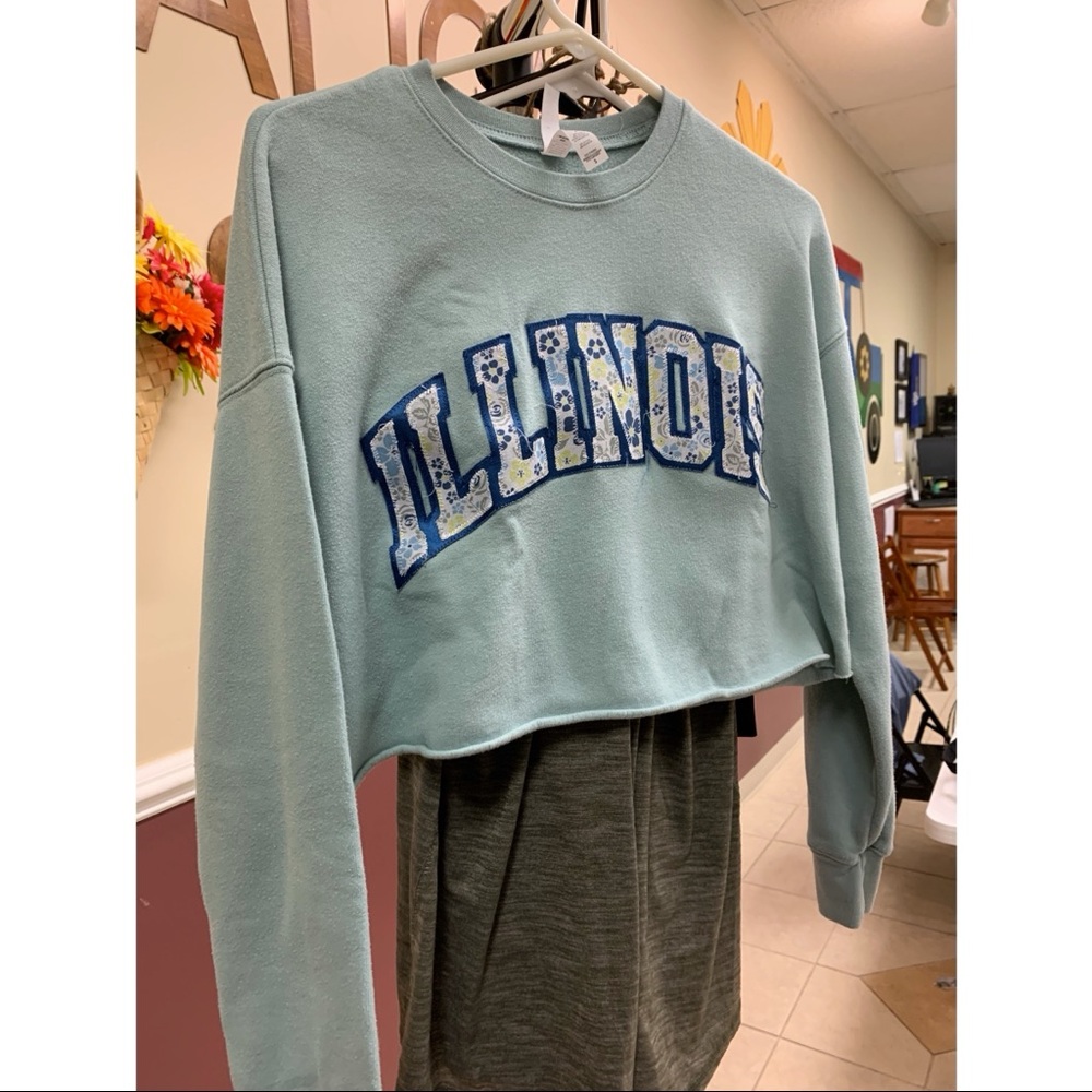 Illinois Cropped Crewneck